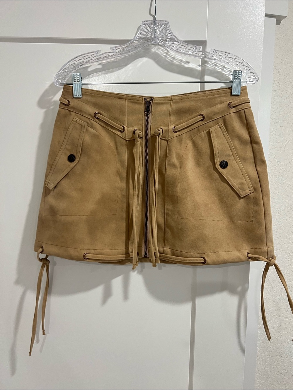Free People We Thee Free Suede Sierra Mini Skirt